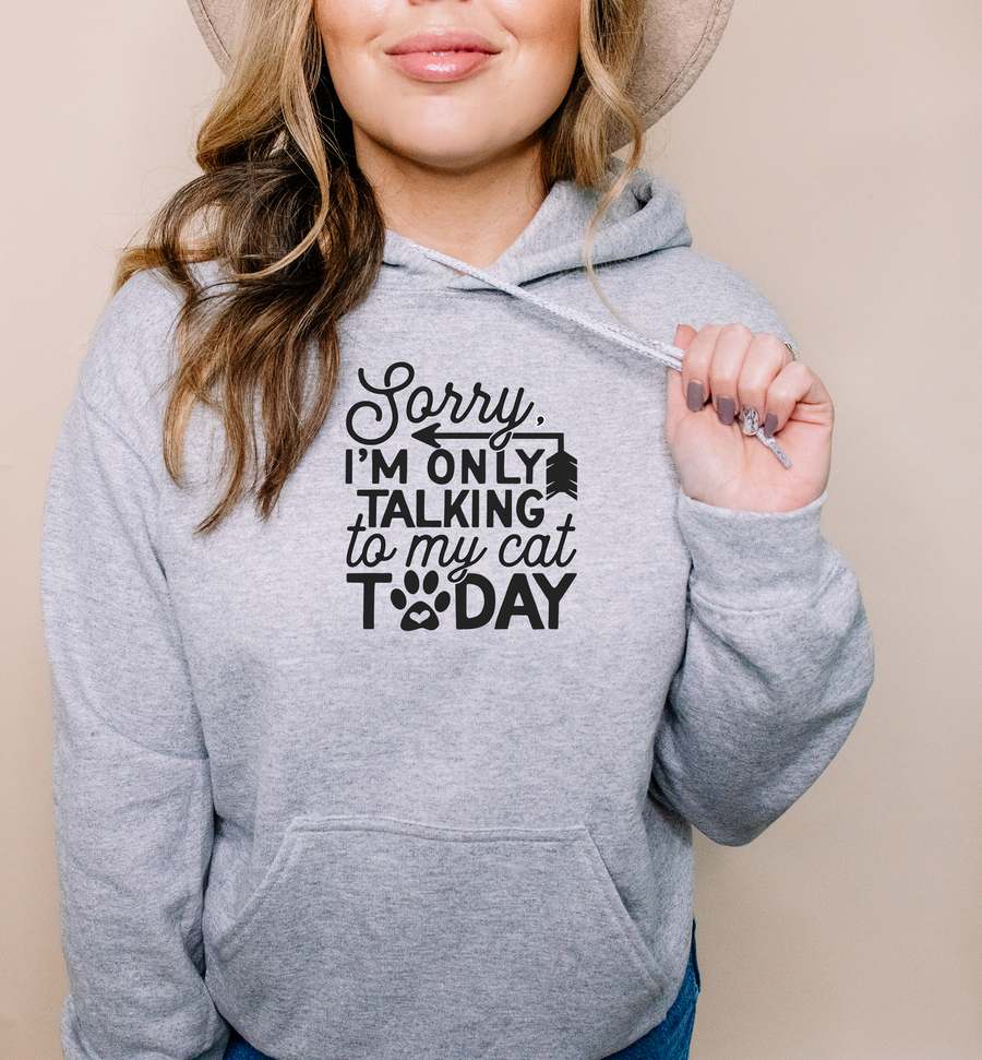 Sorry, I Am Only Talking To My Cat Today Hoodie
