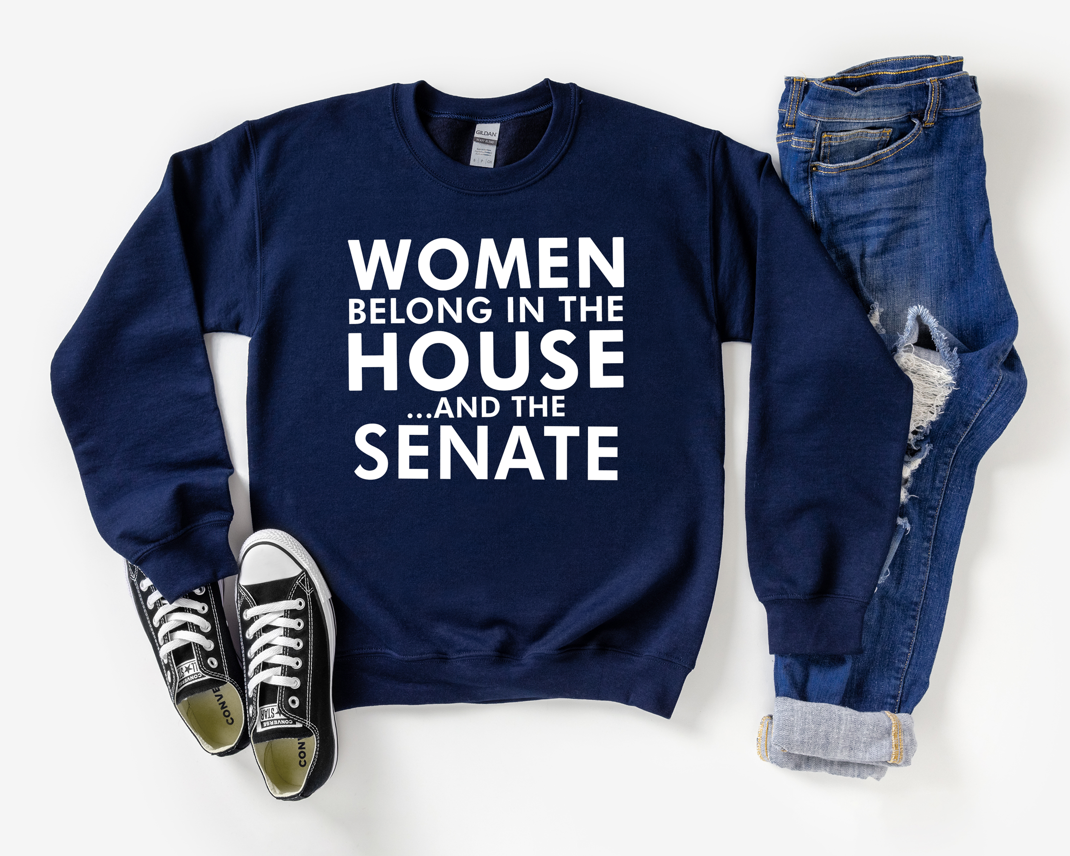 A woman's place is in the house and the senate sweatshirt 2025