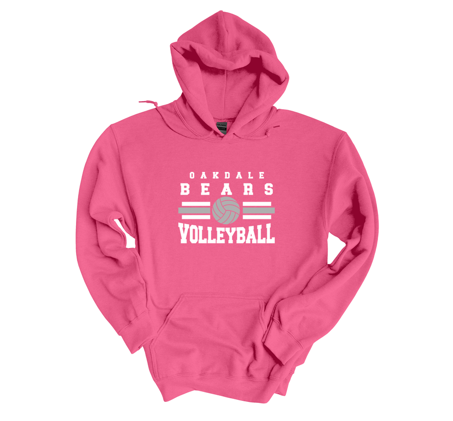 Dig Pink - OHS Volleyball- Bright Pink Unisex Hoodie - Block Design(OHS)