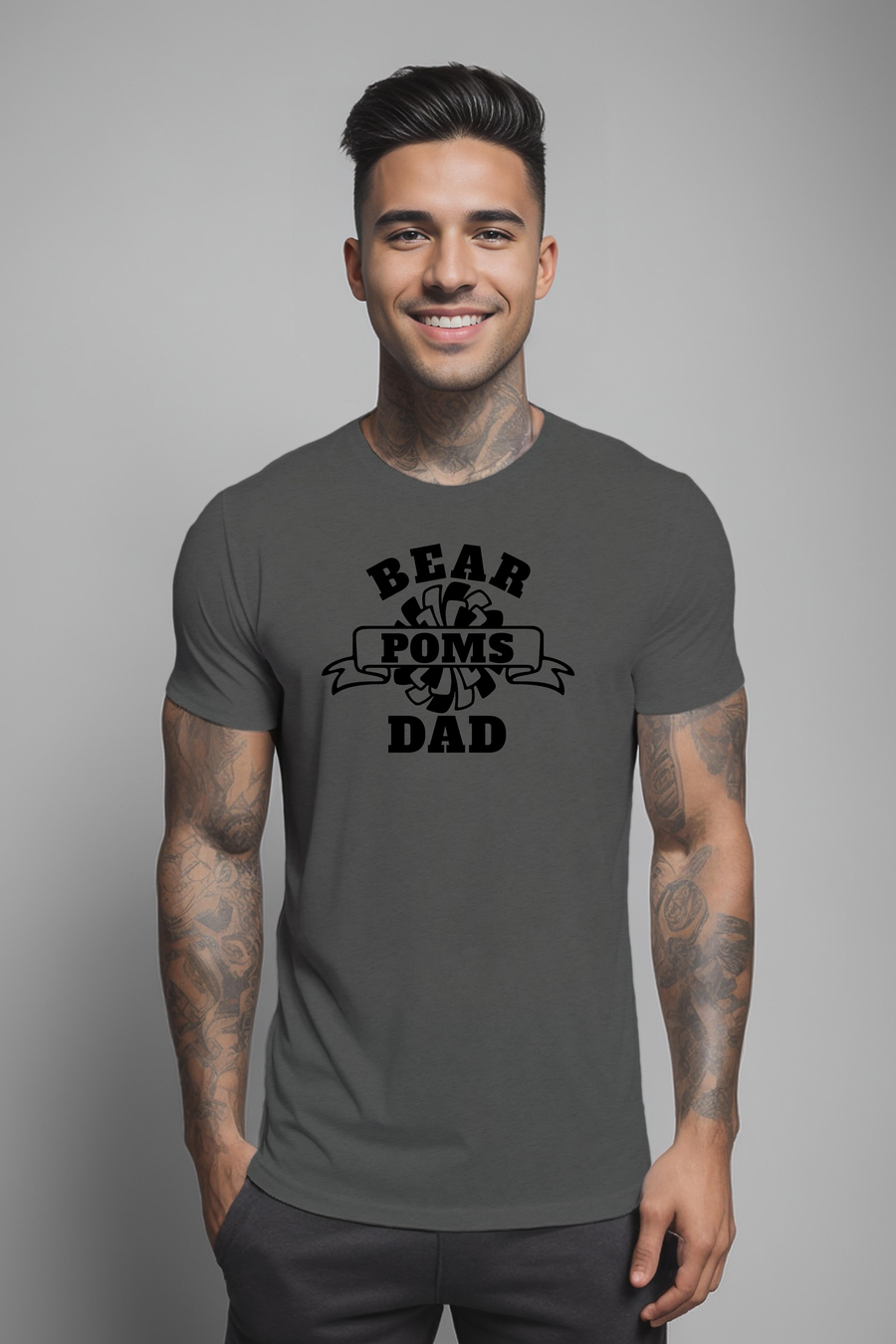 Bear POMS Dad -Asphalt Unisex Shirt (LOUYAA)