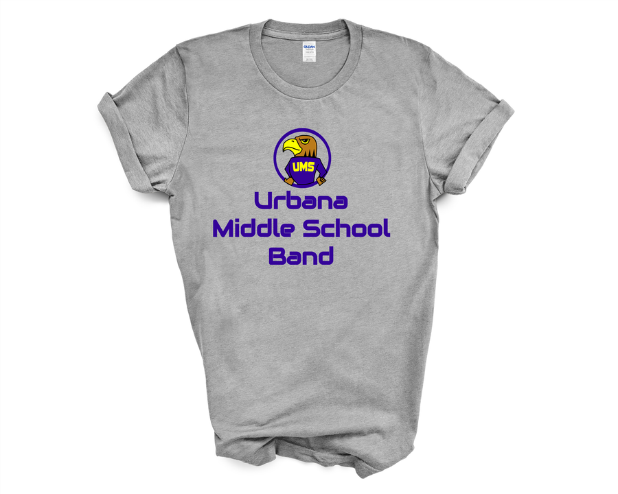 Urbana Band Middle School Band- Sport Gray Shirt