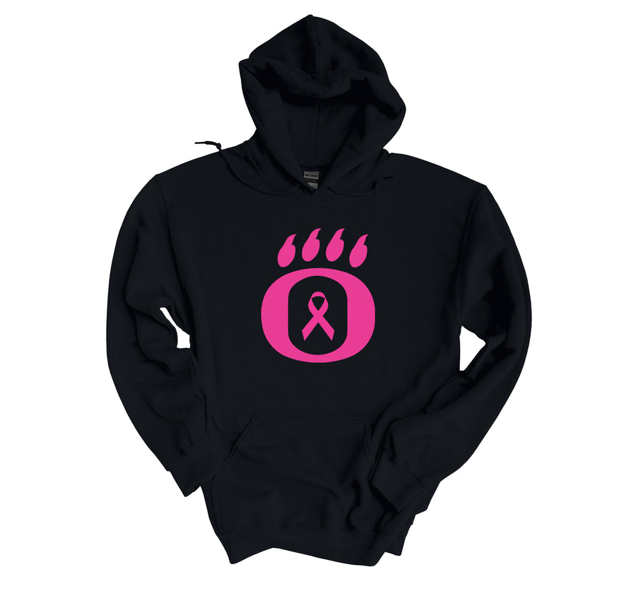 Dig Pink - OHS Volleyball- Breast Cancer Ribbon Design- Black Hoodie (OHS)