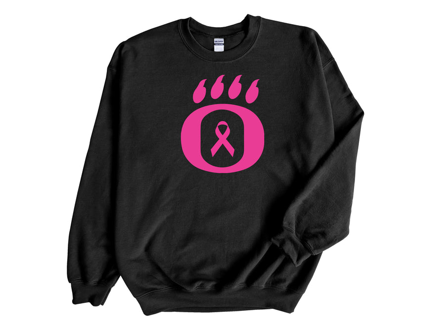 Dig Pink - OHS Volleyball- Breast Cancer Ribbon Design- Black Sweatshirt(OHS)
