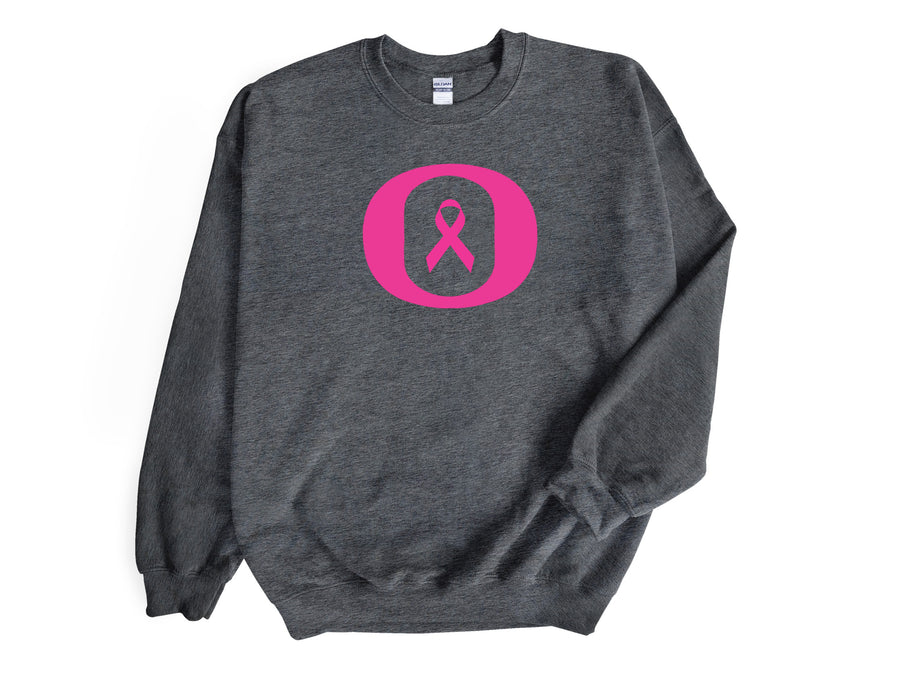 Breast Cancer Shirt- OMS- Dark Gray Sweatshirt