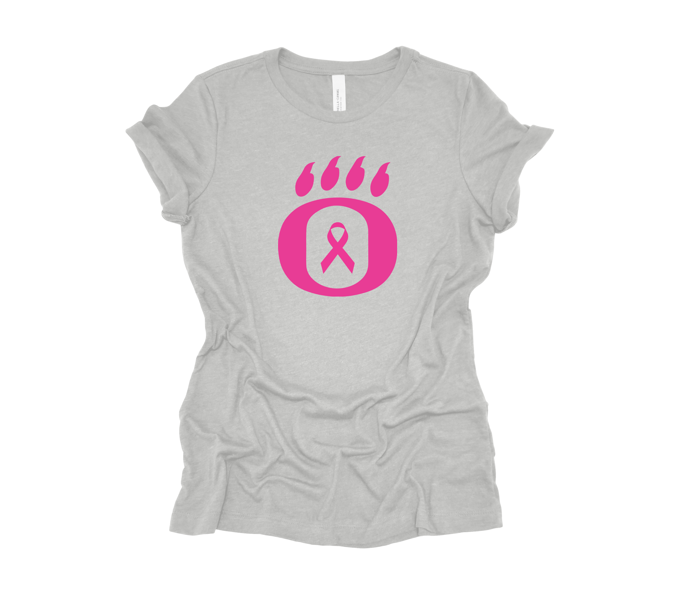 Dig Pink Ribbon Dig Pink - OHS Volleyball- Breast Cancer Ribbon Design- Silver Gray Un ...