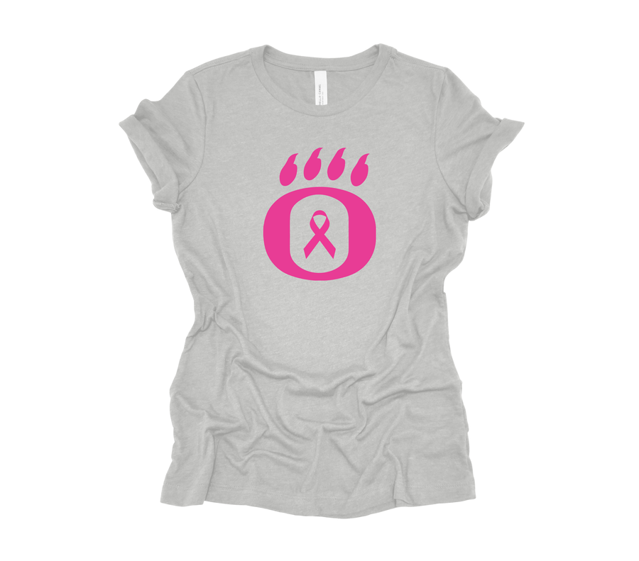 Dig Pink - OHS Volleyball- Breast Cancer Ribbon Design- Silver Gray Unisex Shirt(OHS)