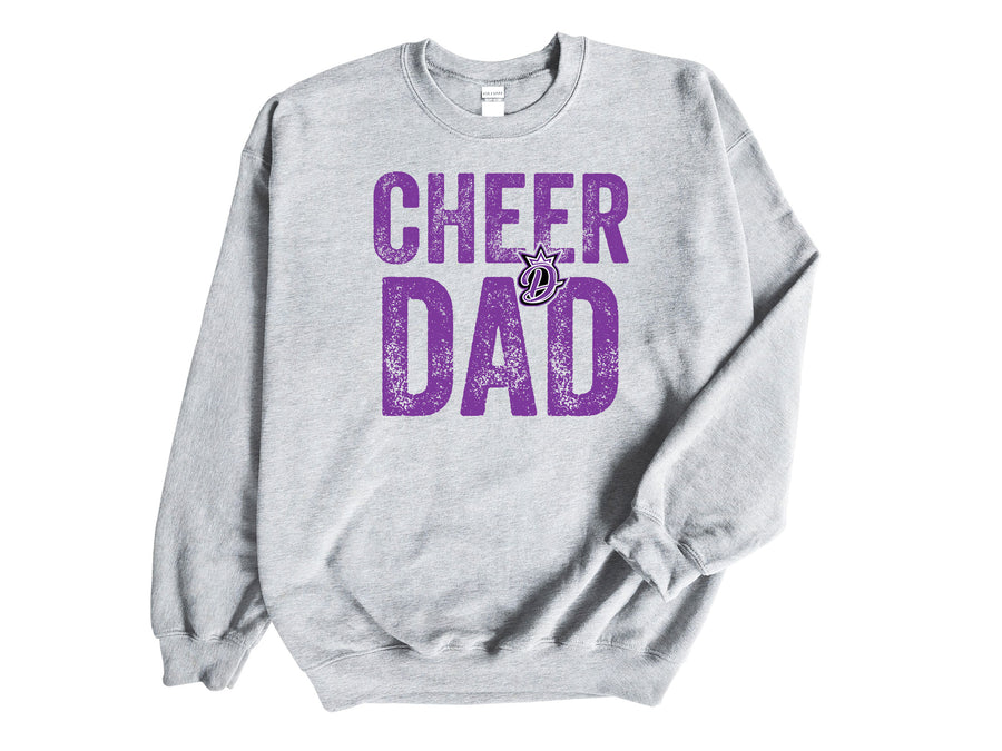 Divine Cheer- Cheer Dad Light Gray Sweatshirt