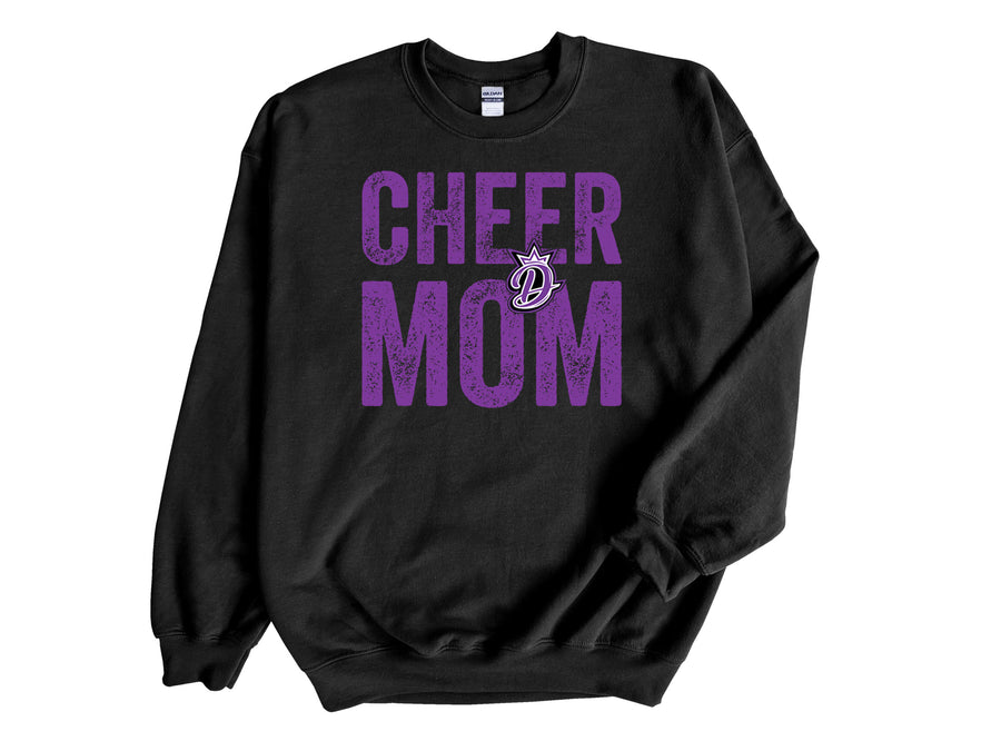 Divine Cheer- Cheer Mom Black Sweatshirt