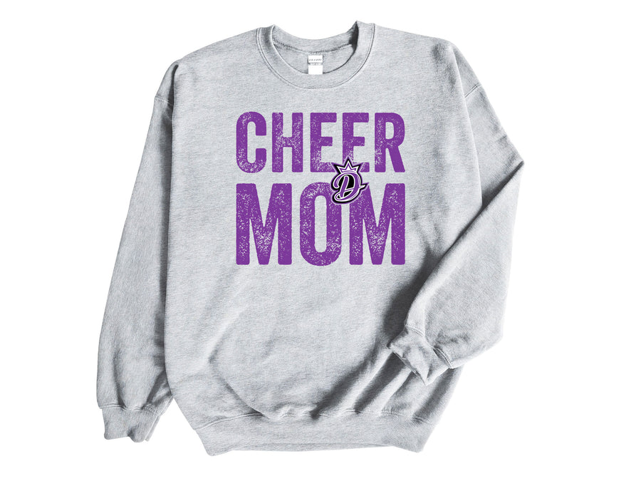 Divine Cheer- Cheer Mom Light Gray Sweatshirt