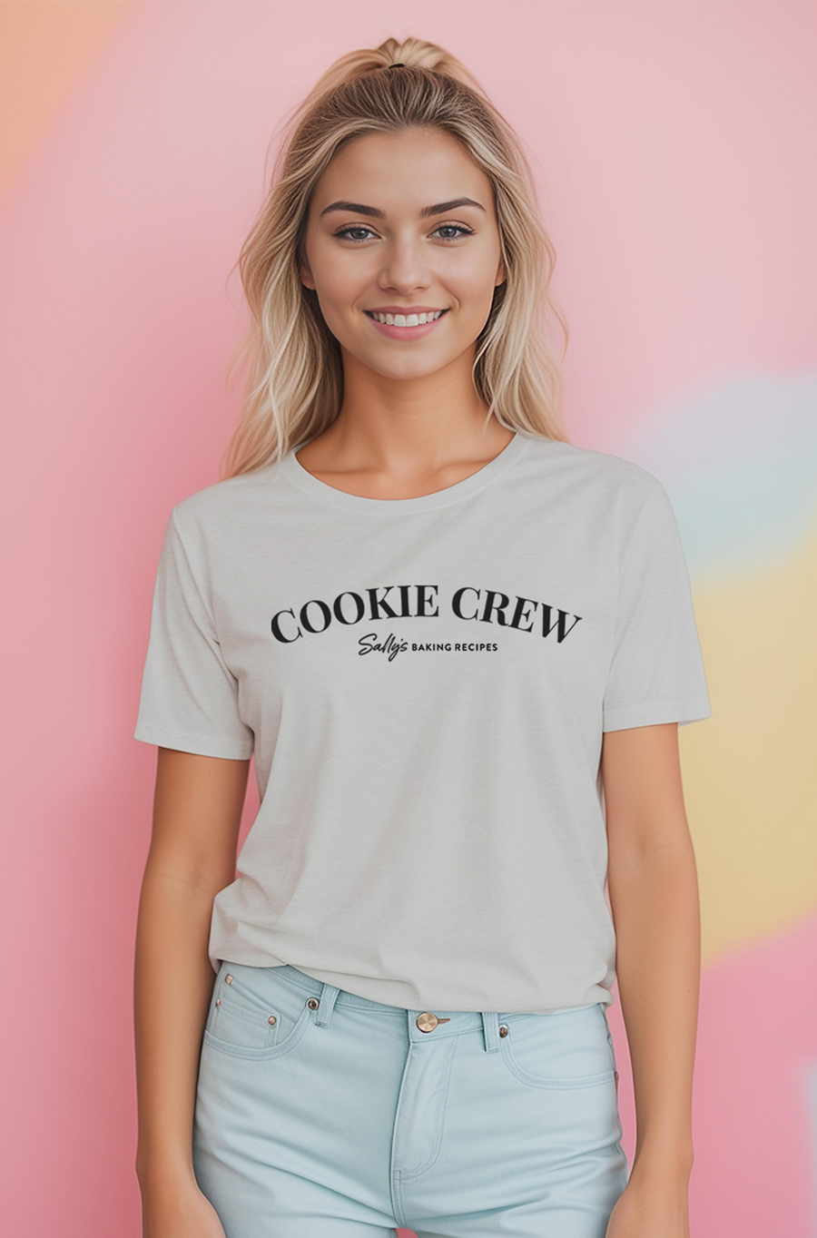 Cookie Crew-Sally's Baking Recipes- Unisex Athletic Gray Shirt