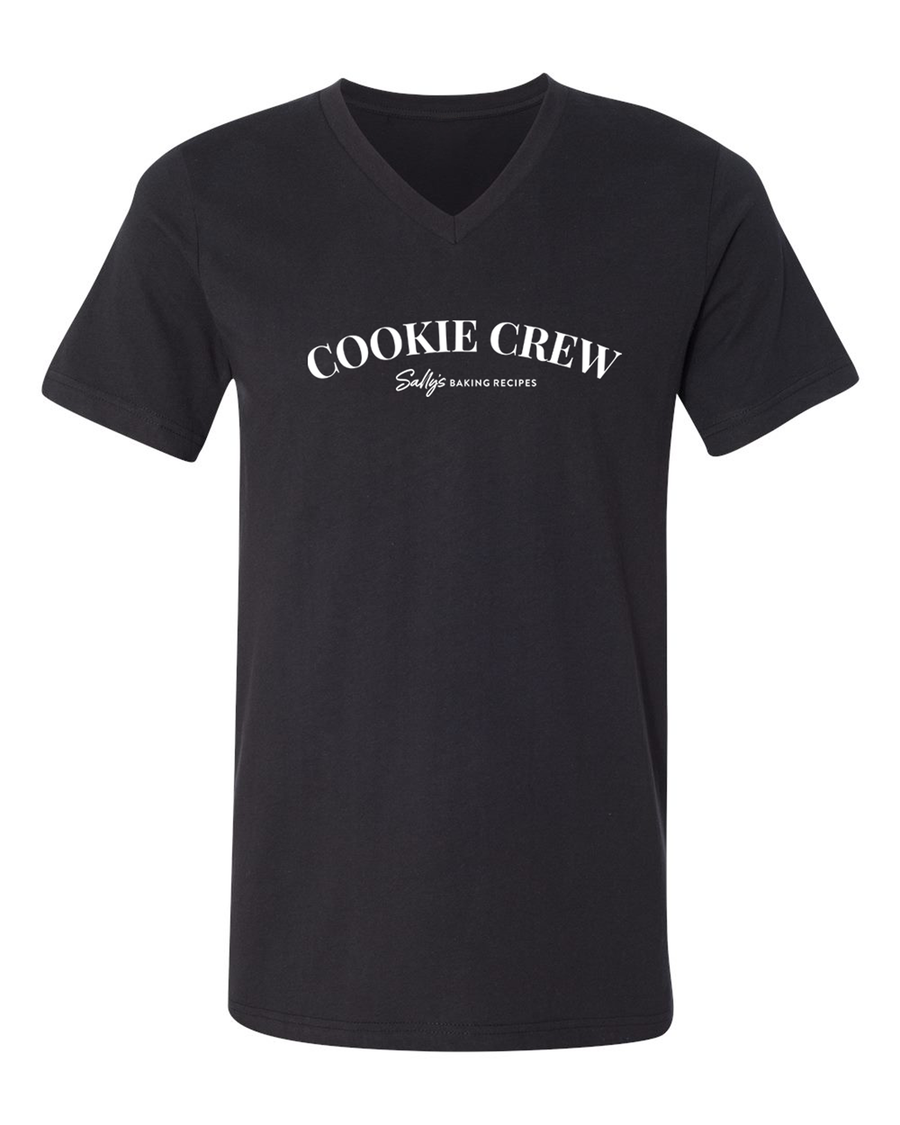 Cookie Crew -Sally's Baking Recipes-  Unisex V Neck Vintage Black Shirt