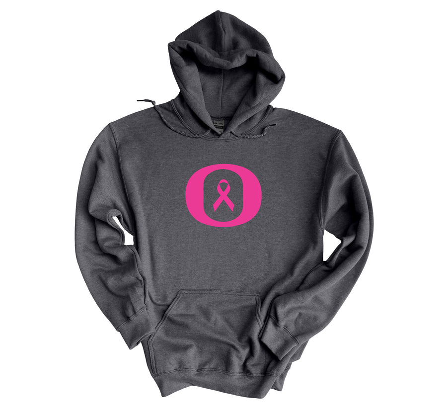 Breast Cancer Shirt- OMS- Dark Gray Hoodie