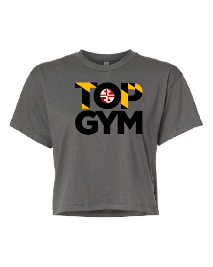 Top Gym Sport Dark Gray Crop Shirt