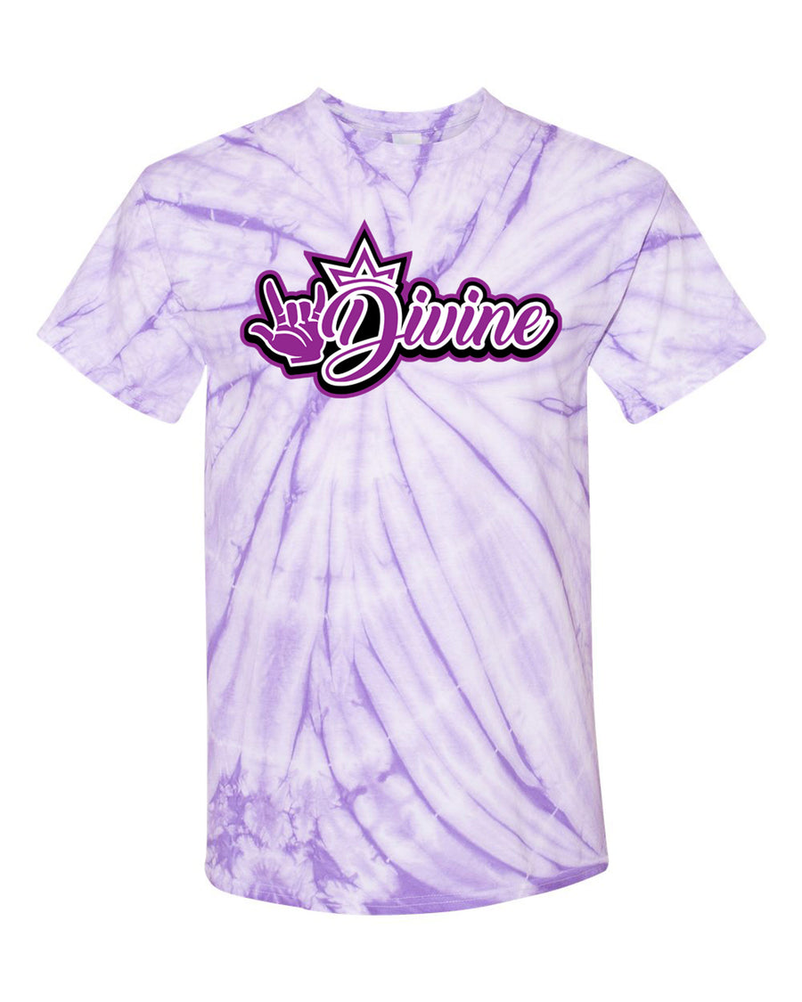 Divine Cheer- ASL Divine logo Light Purple Tie Dye Shirt