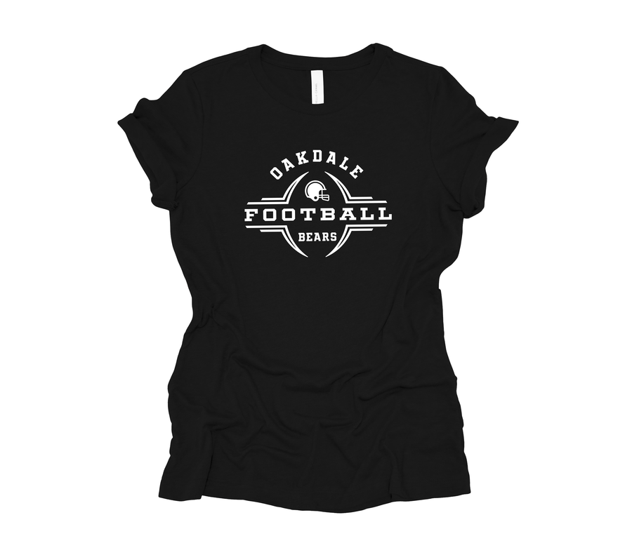 Oakdale Football- Helmet Design- Black Shirt (OHS)