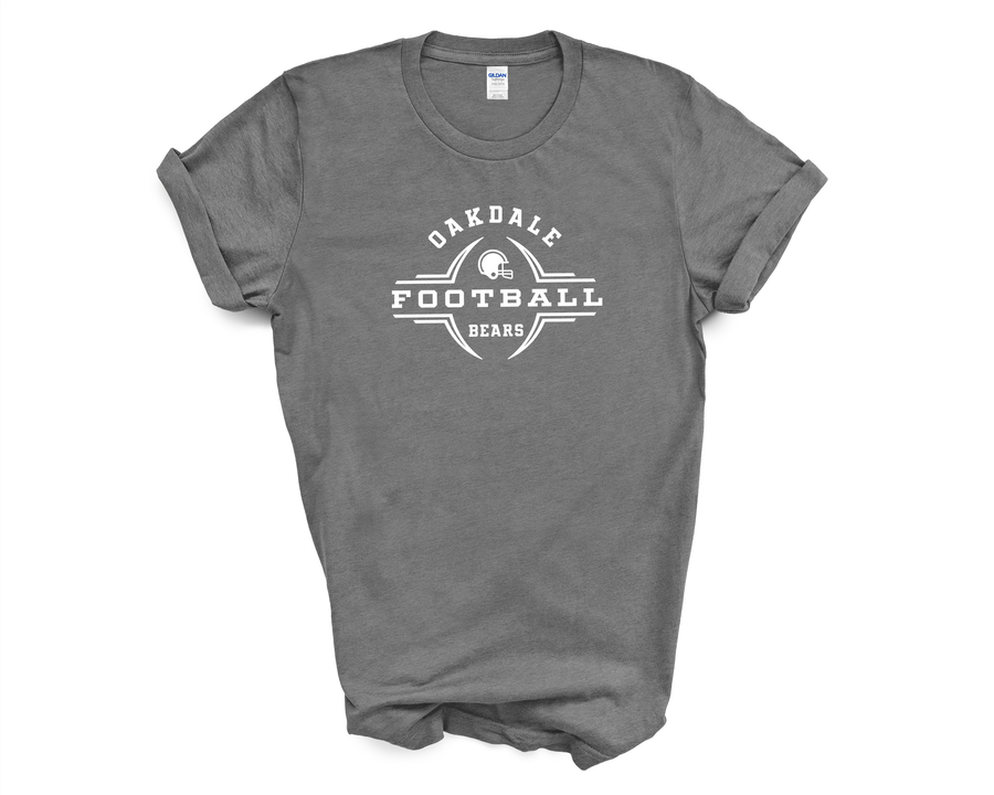 Oakdale Football- Helmet Design- Granite Gray Shirt (OMS)