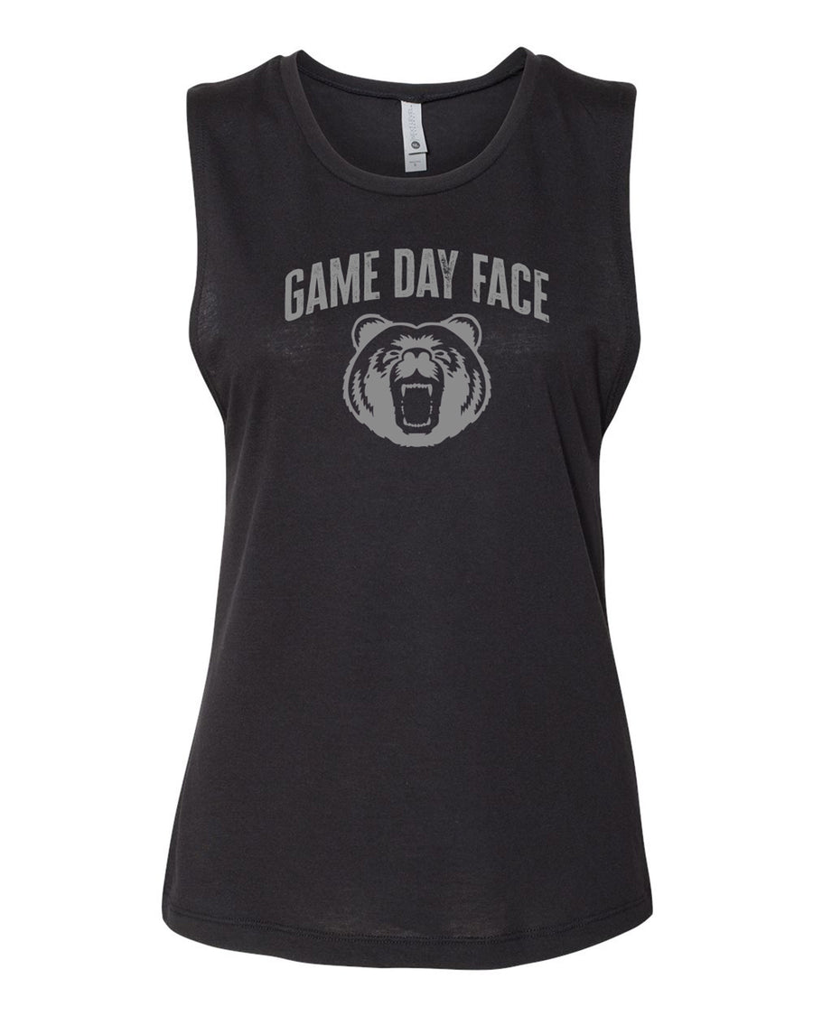 Oakdale Bears- Game Day Face Cheer Muscle Tank (LOUYAA)