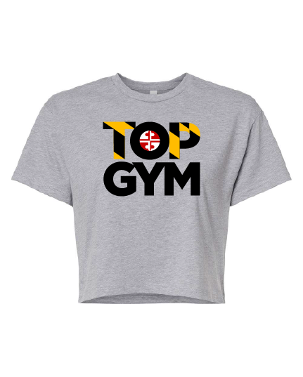 Top Gym Sport Crop Heather Gray Shirt