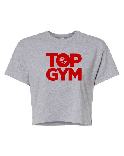 Top Gym Sport Crop Heather Gray Shirt