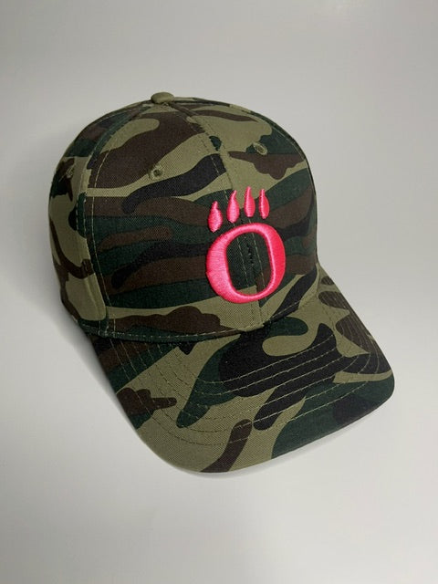 Green Camo Hunter Pink O Paw Hat (OHS)