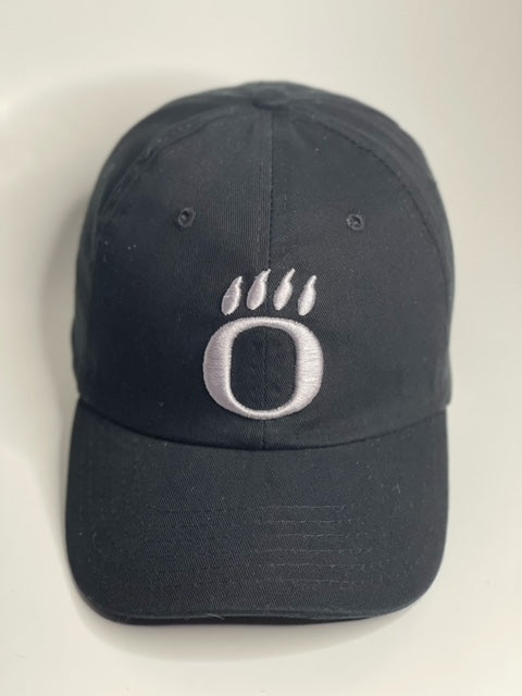 Black with Light Gray O Paw Hat (OHS)