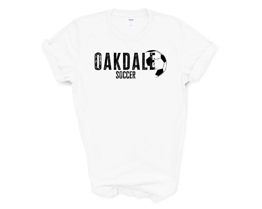 Oakdale Soccer distressed with soccer ball- Girls Soccer (OHS)