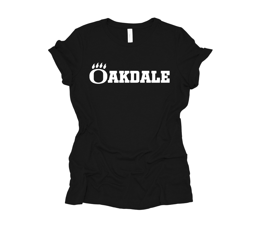 Oakdale with O Paw- Black Shirt (OMS)