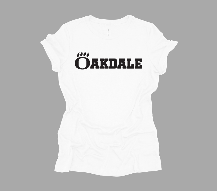 Oakdale with O Paw- White Shirt (OMS)