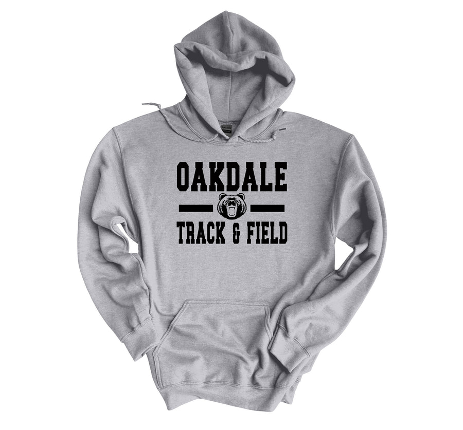 Oakdale Track & Field Bear Head Hoodie- (OHS)