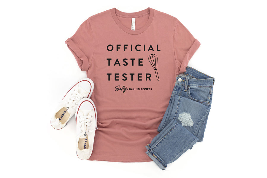 Official Taste Tester- Sally's Baking Recipes- Unisex Mauve Shirt