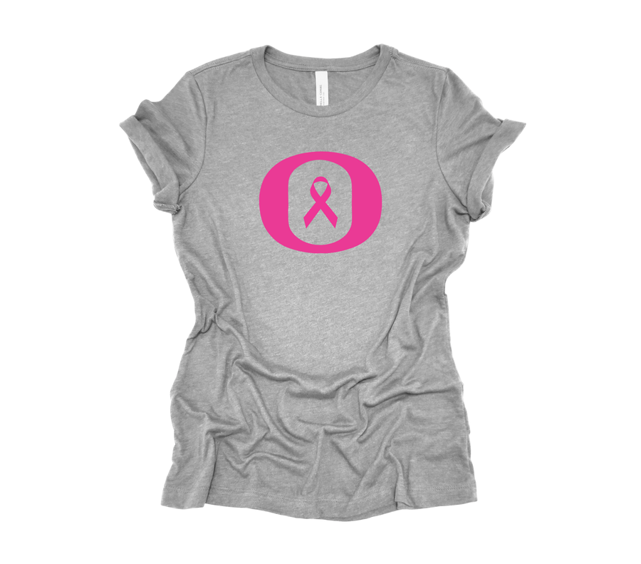 Breast Cancer Shirt- OMS- Athletic Heather Gray Unisex Shirt