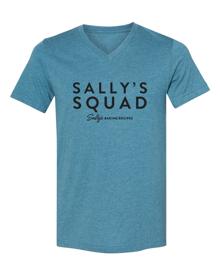 Sally's Squad-Sally's Baking Recipes-  Unisex V Neck Shirt