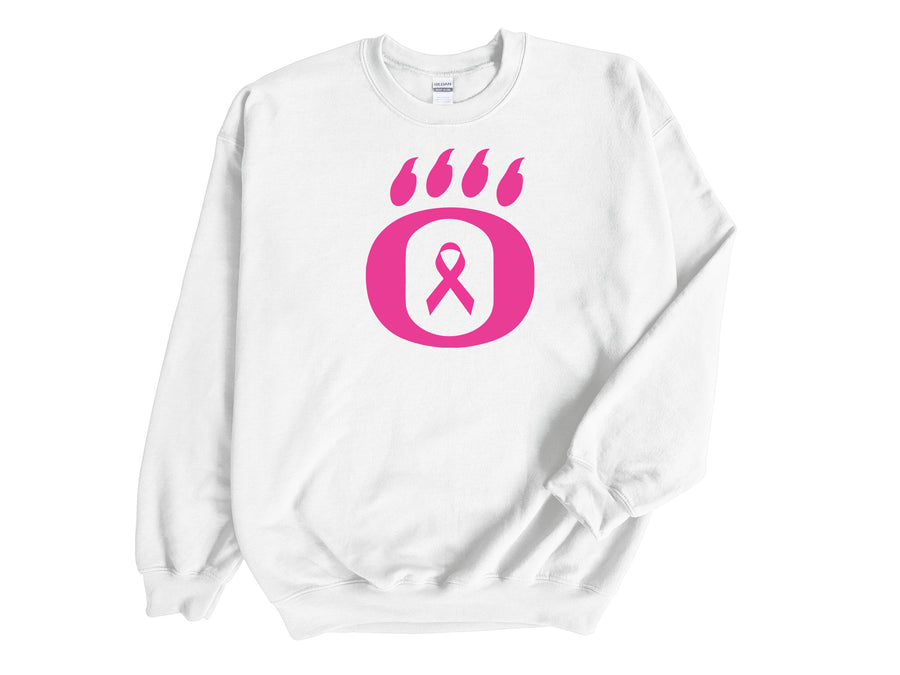 Dig Pink - OHS Volleyball- Breast Cancer Ribbon Design- White Sweatshirt(OHS)