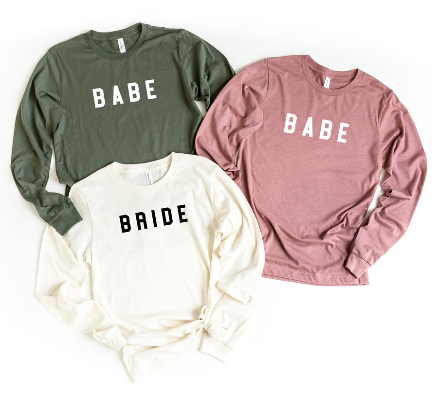 Bride long sleeve shirt clearance