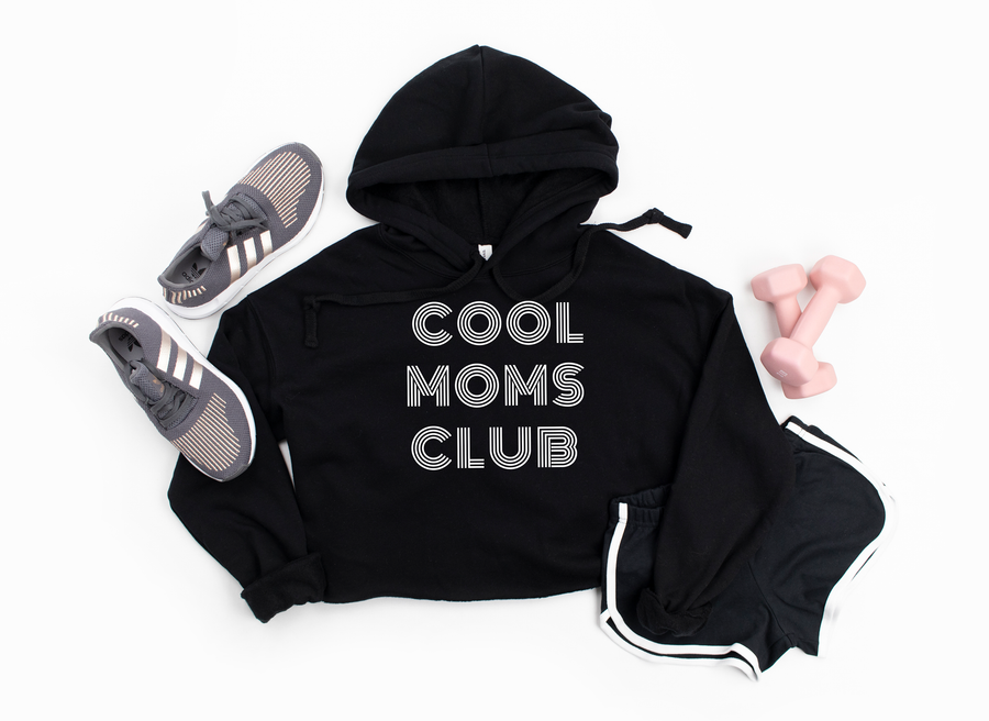 Cool Moms Club Hoodie Crop Top