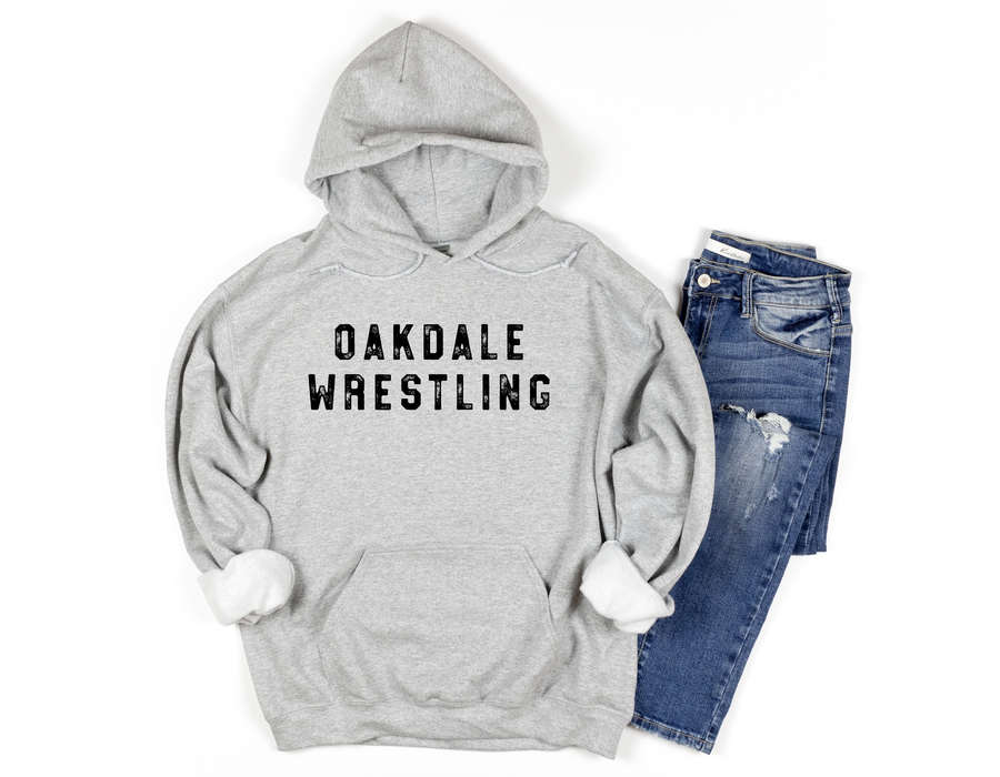Oakdale Wrestling Distressed letters Hoodie and Sweatshirt (OHS)