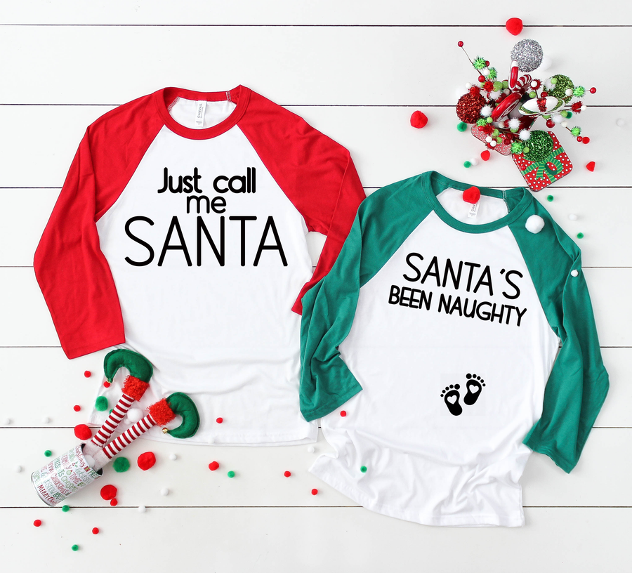 Just Call Me Santa & Santa's Been Naughty- Pregnancy Announcement