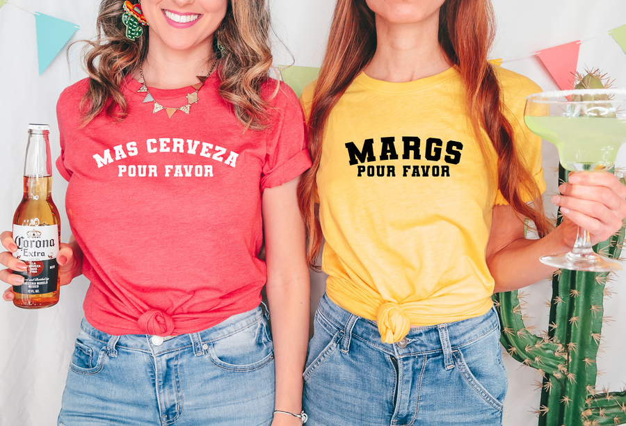 Mas Cervezas and Margs Por Favor Shirts