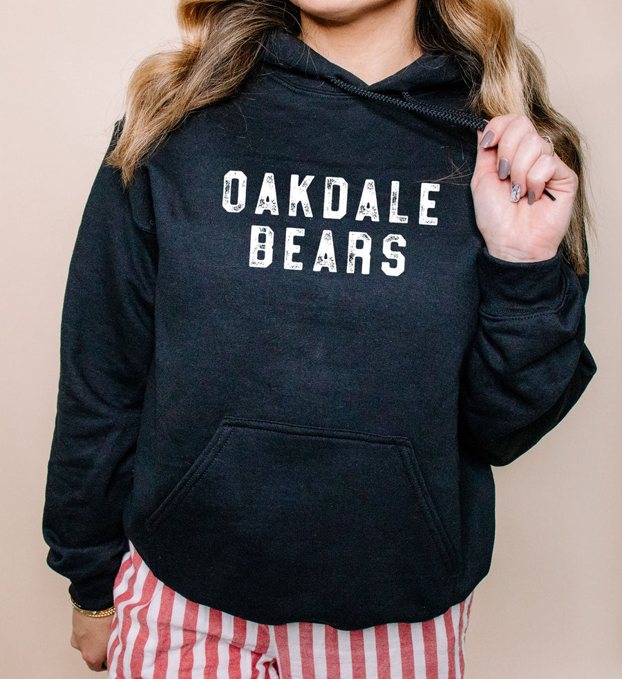 Oakdale Bears Distressed Hoodie/ Sweatshirt (OHS)