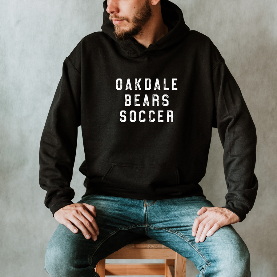 Oakdale Bears Soccer Distressed Hoodie- Boys Soccer (OHS)