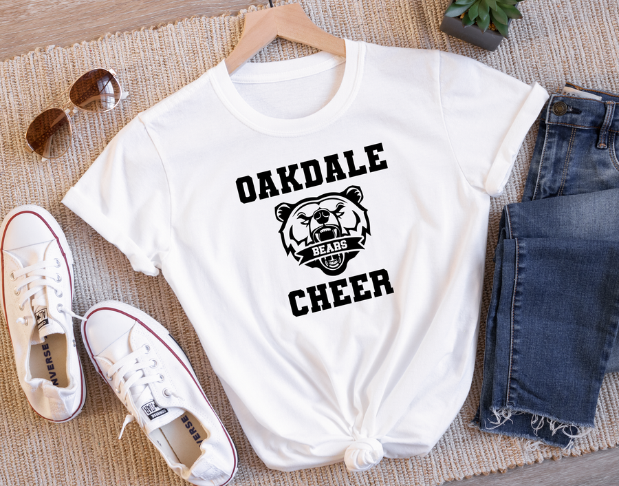 Oakdale Bears Cheer- Bear Head Design Shirt  (LOUYAA)