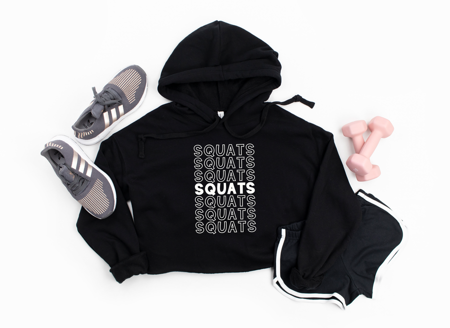 Squats- Cropped Hoodie
