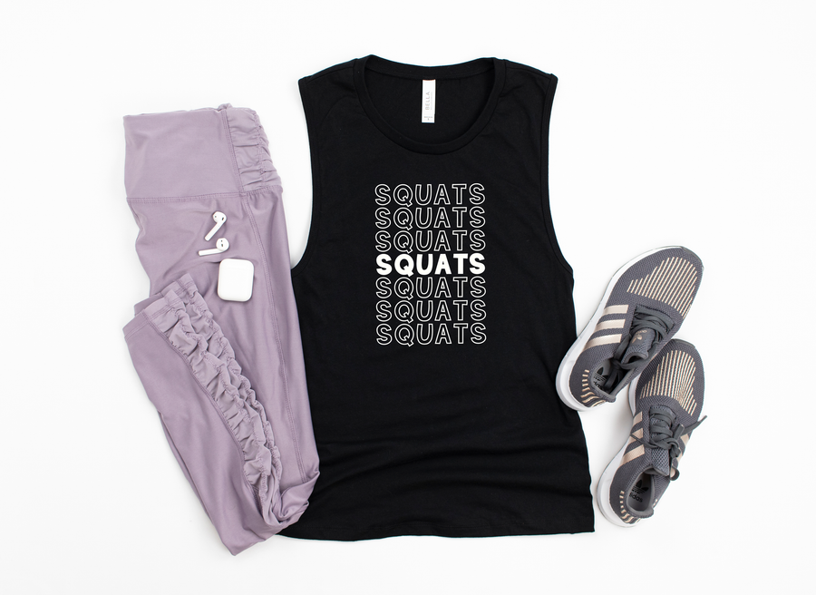 Squats- Muscle Tank
